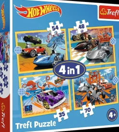 Puzzle 4v1 Hot Wheels Vehicles