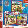 Puzzle 3v1 Paw Patrol: Veselé psíky