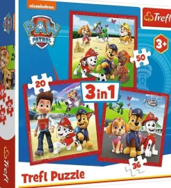 Puzzle 3v1 Paw Patrol: Veselé psíky