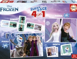 Puzzle 4v1 Superpack: Frozen 2x puzzle, pexeso and domino