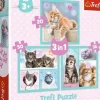 Puzzle 3v1 Sweet Pets