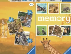 Puzzle 3v1 Wild animals + pexeso