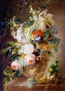 Puzzle Vase with Flowers