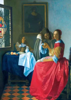 Puzzle Vermeer- The Girl with the Wine Glass, 1659