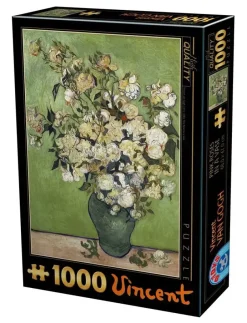 Puzzle Vincent van Gogh: Pink Roses in a Vase