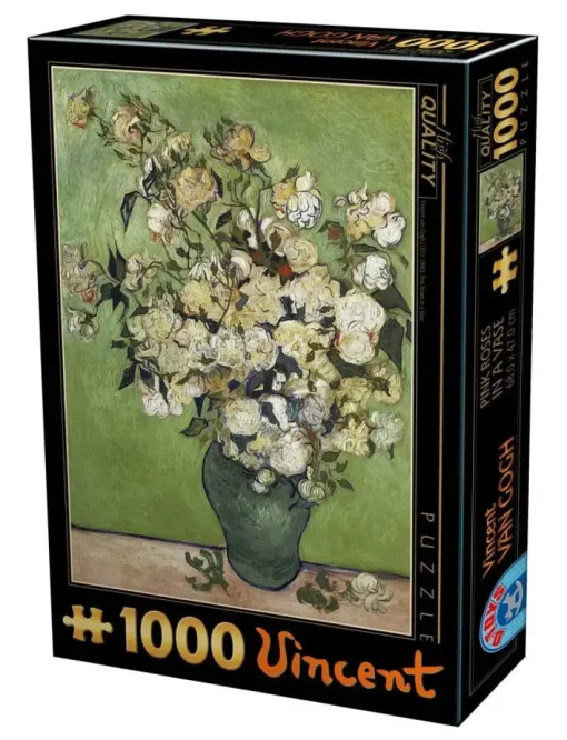Puzzle Vincent van Gogh: Pink Roses in a Vase