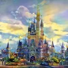 Puzzle Walt Disney World Castle, Orlando, Floride, USA