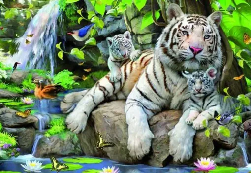 Puzzle White Tigers of Bengal 2