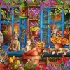 Puzzle Window Shelf Cats