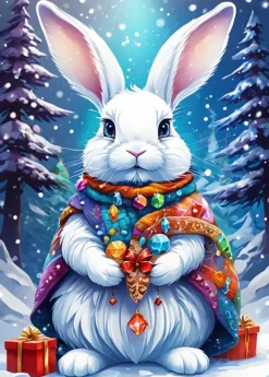 Puzzle Winter Bunny