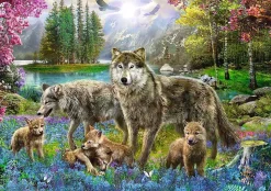 Puzzle Wolfs family