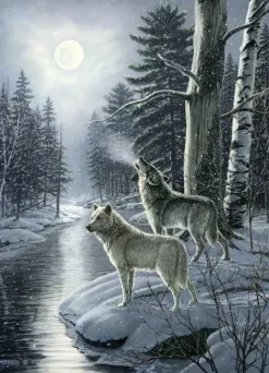 Puzzle Wolves by Moonlight