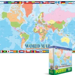 Puzzle World map 100 XXL