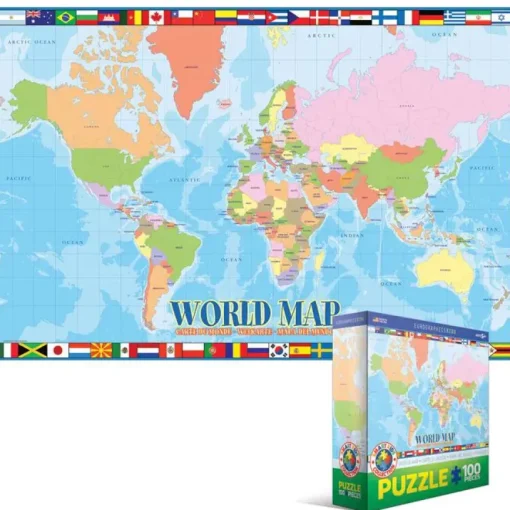 Puzzle World map 100 XXL