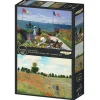 Puzzle 2x500 by Monet: Terrace at Sainte-Adresse and Poppy
