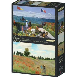 Puzzle 2x500 by Monet: Terrace at Sainte-Adresse and Poppy