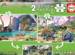 Puzzle 2x100 Dinosaurs