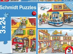 Puzzle 3x24 Polícia, po啪iarnici, záchranári