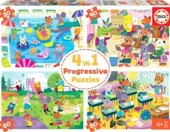 Puzzle 4x puzzle De艌 v 拧kole