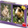 Puzzle 2x48 Rabbit and guinea pig