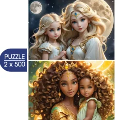 Puzzle 2x500 The Moon and the Sun - Mother and Daughter Collection