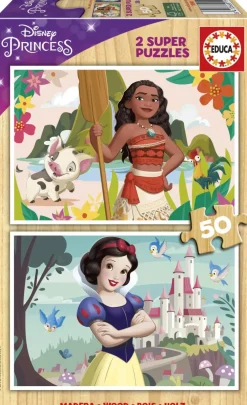 Puzzle 2x50 Vaiana and Snow White